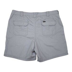 Lee Mens Regular Fit Cargo Shorts Gray Size 42 Cotton 7" Inseam Secure Pockets